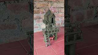 Amazing tree house making with clay 🏡  clayhouse treehouse craft [upl. by Mailli]