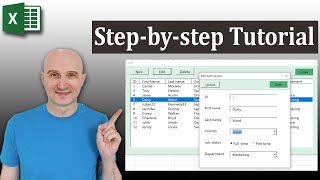 How to Create a Data Entry Form in Excel [upl. by Auhsej]