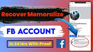 How To Recover Remembering Facebook Account 💯 Recover Memorialized Facebook Account 2024 [upl. by Alyakem]