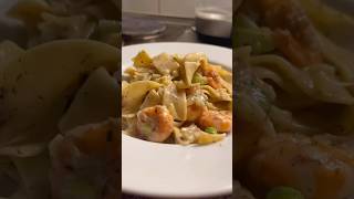 Creamy pasta with prawn my soul food recipe for you pasta seafood cheese pastalover recipe [upl. by Devine]