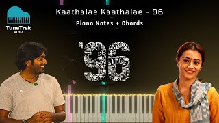 96 BGM Piano Tutorial  Kaathalae Kaathalae  96  Vijay Sethupathi  Trisha  TuneTrek Music [upl. by Ridgley926]