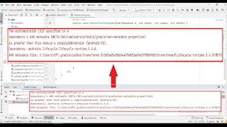 Solved Android Studio Error The minCompileSdk 31 specified in a dependencys AAR metadata [upl. by Alywt]