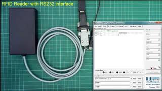 RFID reader test with RS232 interface RFID RS232 [upl. by Rosene]