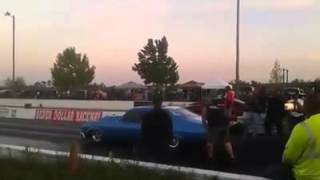 1972 Gran Torino 1990 Corvette Drag Race [upl. by Narra]