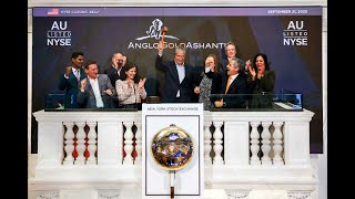 AngloGold Ashanti at the NYSE closing bell 25 September 2023 [upl. by Brottman]