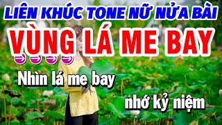 Karaoke Liên Khúc Trữ Tình Nhạc Sống Tone Nữ Dễ Hát  Vùng Lá Me Bay [upl. by Melville]