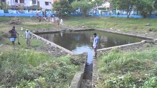 Rainwater Harvesting pond cleaning work [upl. by Gardener]