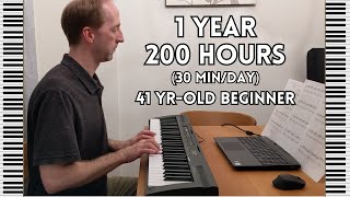 1 year of Piano Progress 41yearold selftaught beginner [upl. by Ivgnout]