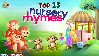 Top 25 Most Popular Nursery Rhymes I Kids Rhymes With Actions I Johnny Johnny Yes Papa kidsvideo [upl. by Ellednek673]