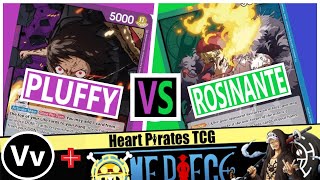 One Piece TCG Game Analysis Purple Luffy vs BlueGreen Rosinante featuring HeartPiratesTCG [upl. by Nodnerb707]