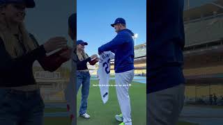 Clayton Kershaw surprises Dodgers fan Josie on his bobblehead night [upl. by Aidas794]