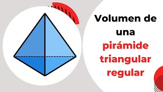 Cada una de las aristas de una pirámide triangular regular mide 4 cm Calcula su volumen [upl. by Amiel]