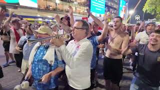 English fans celebrate victory in Dortmund [upl. by Kohsa]