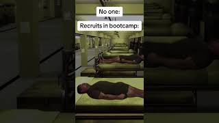 Recruits at bootcamp marines army bootcamp military navy airforce marineveteran comedy [upl. by Haye]