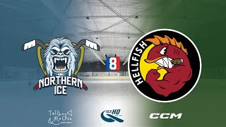 Northern Ice VS Hellfish  Div 5  8th December  iceHQ Rec League ice hockey [upl. by Ytirahs]