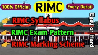 RIMC SyllabusRIMC Exam PatternRIMC Marking SchemeRIMC AdmissionRashtriya Indian Military College [upl. by Nanon]