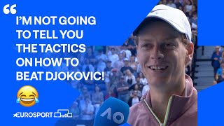 Jannik Sinner stuns defending champion Novak Djokovic to reach final 🤩  Australian Open 2024 🇦🇺 [upl. by Anieral]