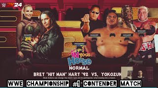 Bret Hart w Natalya vs Yokozuna w The Nation [upl. by Notsyrb]