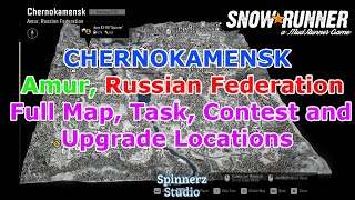 SnowRunner  Chernokamensk Full Map and Upgrade Locations [upl. by Levram]