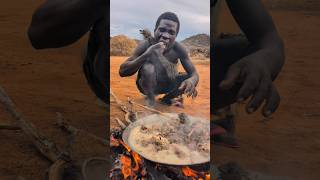 Wow Thats incredible 🤩😋😲 See how Hadza cooks their favorite meal middle of nowhere ‼️😲hadzabetribe [upl. by Notsehc]