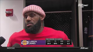 LeBron James Postgame Interview  Los Angeles Lakers lose to Los Angeles Clippers 125118 [upl. by Novak]