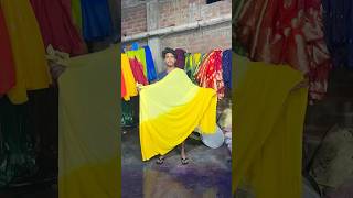 Colouring silk sarees katansilksaree respect bhagalpur viralshortstamilyellowsuratsareeviral [upl. by Nibbor441]