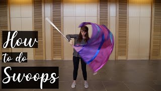 HOW TO DO SWOOPS  Color Guard Academy [upl. by Kovacs364]