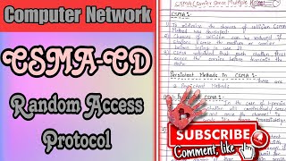 76  CSMACD  Random Access Protocol  Multiple Access Protocolcomputernetwork [upl. by Ariaic]