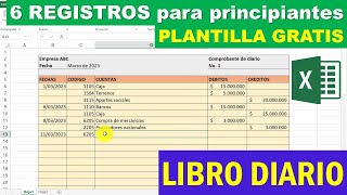 ASIENTOS CONTABLES en el LIBRO DIARIO ejercicios resueltos [upl. by Aceissej]