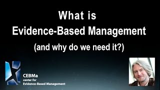 What is evidencebased management and why do we need it [upl. by Kwapong779]