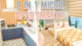 2 in 1 Micro Studio Apartments in 1310 21 Chic Street  Sims 4 Apartment Renovation No CC [upl. by Ahsoj]