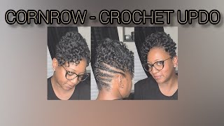 CORNROW CROCHET UPDO FREETRESS RINGLET CURL The 90s Girl 90s Style [upl. by Lachance]