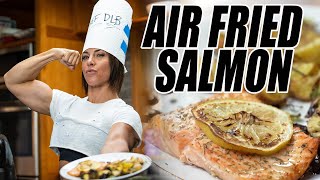 THE BEST AIR FRIED SALMON RECIPE  Chef DLB [upl. by Gorden]