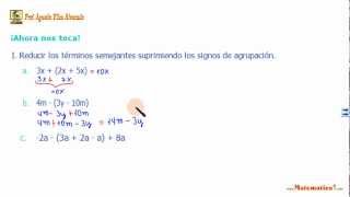 SUPRESIÓN de SIGNOS DE AGRUPACION Ejercicios ResueltosNivel 1Paso a PasoTérminos Semejantes [upl. by Kred489]