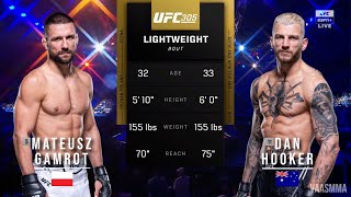 MATEUSZ GAMROT VS DAN HOOKER FULL FIGHT UFC 305 [upl. by Veleda]