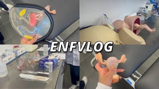 ENFVLOG  rotina de estudante de enfermagem e aula prática [upl. by Burrows]