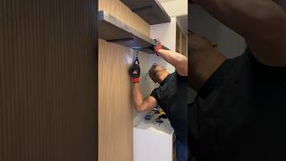 Under Stairs Makeover  Part 4 storagespace diyprojects accentwall shelves [upl. by Rolf]