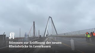 Lauterbach und Wüst zur Eröffnung der neuen Rheinbrücke in Leverkusen [upl. by Ursula257]