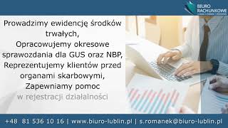 Biuro rachunkowe księgowość Lublin Aleksandra Kasiak Stefan Romanek Teresa Krzeszowiec [upl. by Anaytat]