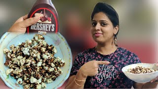 How to make  Popcorn  Caramel  Chocolate  Tasty and delicious popcorn  Simple Cooking Snacks [upl. by Kcirderfla768]