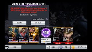 Injustice iOS Arkham Killer Croc Challenge Nightmare Boss Fight [upl. by Carma80]