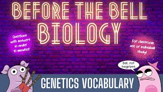 Genetics Vocabulary Before the Bell Biology [upl. by Wilburn917]