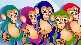 Five Little Monkeys Nursery Rhymes  Baby Songs For Kids By Toddlers Toons [upl. by Sedgewinn]