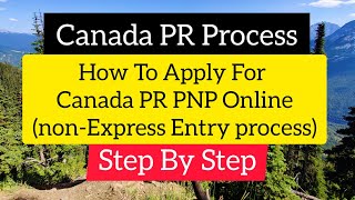 Canada PR PNPHow To Apply For Canada PR Online PNP [upl. by Gnilyarg]