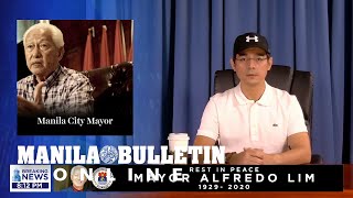 Manila Mayor Isko Moreno grieves the death of former city mayor Alfredo Lim [upl. by Delfeena]