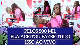 A JOVEM ACEITA 500000kz PARA TUDO O QUE O PAGANTE LHE MANDAR AO VIVO 😱🙆  Lil Stanna e a Núria [upl. by Ranice]