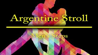 Argentine Stroll Mens Steps Australian New Vogue sequence dance [upl. by Elleinnod]