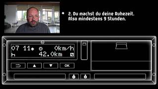 Nachtrag der täglichen Ruhezeit am DTCO 30  Digitaler Tachograph  Feierabend amp Arbeitsbeginn [upl. by Jephthah]