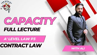 Capacity Minors only  A level  Law 9084  Contract Law  Paper 3  Lecture [upl. by Aiciram]