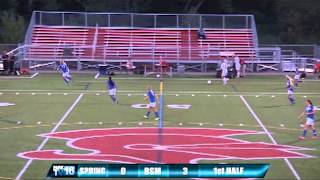 Spring Lake Park vs BenildeSt Margarets Girls Soccer Sept 10 2013 [upl. by Gladdie]